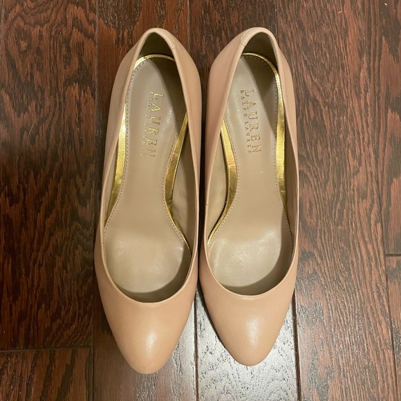 Ralph Lauren Shoes Lauren Ralph Lauren Harper Nude Leather Wood